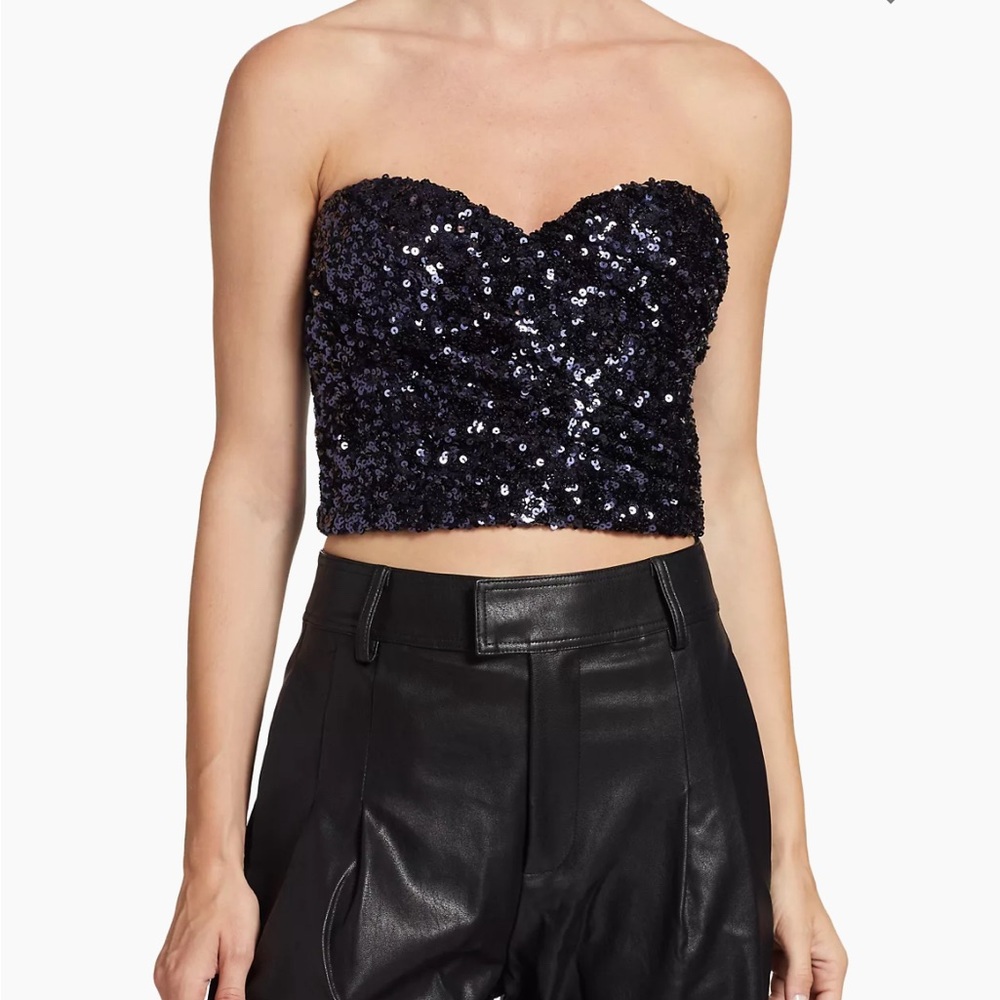 Line & Dot Strapless top